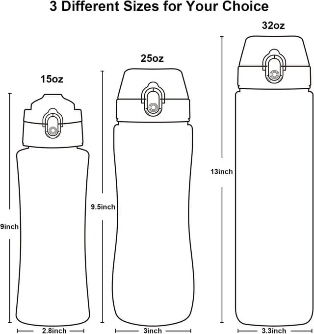 Thumbnail 6 de OLDLEY 750ml/25oz Water Bottle with Straw (BPA-Free Tritan) – Leakproof Sports Bottle with Time Markings
