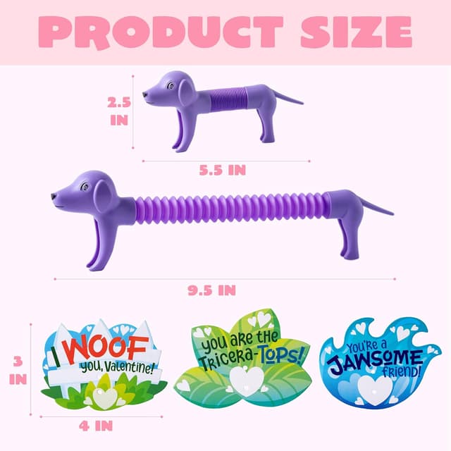 Thumbnail 5 de JOYIN 30 Pack Valentine Pop Tubes