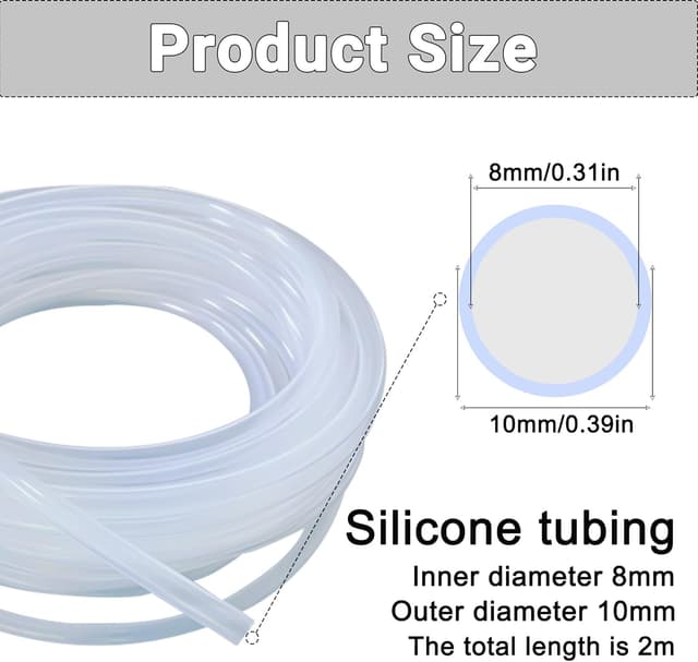 Detalle 2 de Silikonschlauch 8 mm 2 m transparent