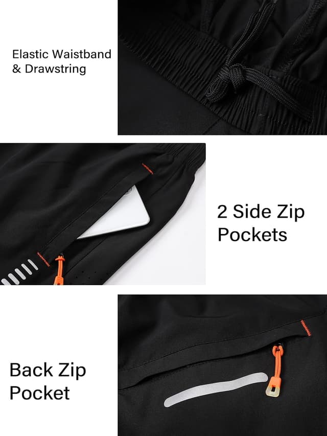 Detalle 2 de Gaiatiger Men’s Running Gym Shorts with Zip Pockets – quick-dry, breathable training shorts