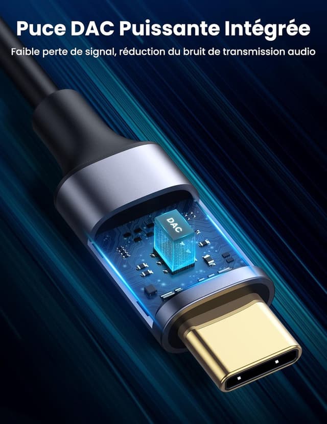 Detalle 1 de UGREEN Câble USB C vers 2RCA Audio Stéréo 1,5 m