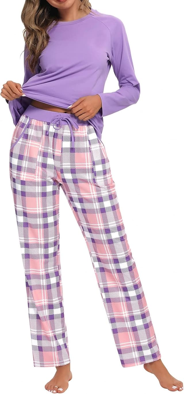 Imagen de Uniexcosm Pijama Mujer Largo algodón 2 piezas en OfertitasTOP