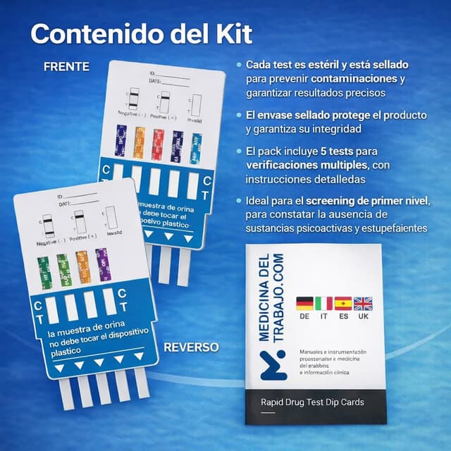 Thumbnail 5 de Test drogas orina 9 en 1 — 5 unidades