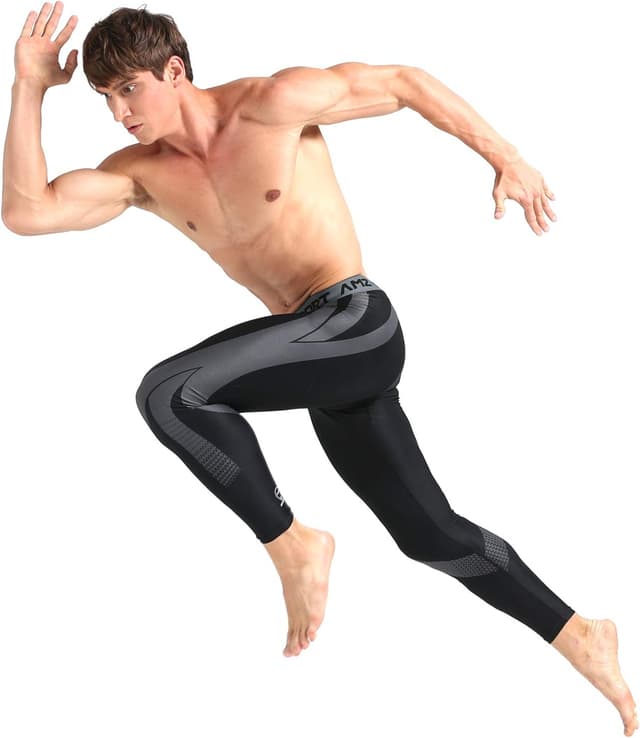 Detalle de AMZSPORT Leggings Compression Cool Dry – collants de gym à séchage rapide