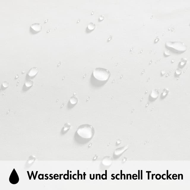 Detalle de MIULEE Outdoor Vorhang transparent, wetterfest, mit Ösen – 2er Set (132 x 245 cm), Weiß
