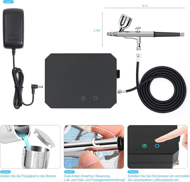 Thumbnail 4 de Powate Upgrade Airbrush Set 40 PSI 🎨