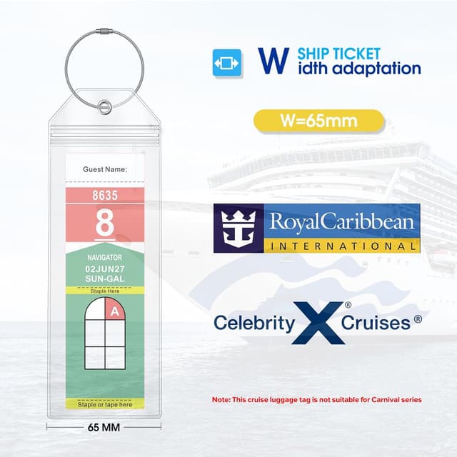 Thumbnail 3 de Lammcou Étiquettes de bagage XXL 19 x 11 cm