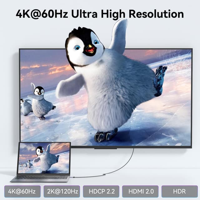 Thumbnail 2 de BENFEI Adattatore HDMI→USB‑C 1.8m 4K@60Hz