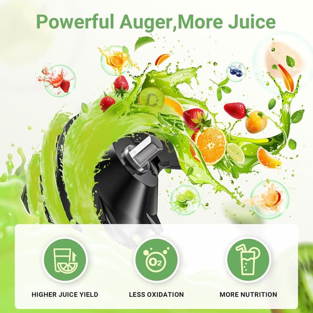 Detalle de AAOBOSI slow juicer with 110 mm chute