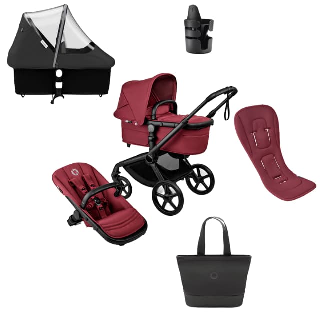 Detalle de Bugaboo Fox 5 Renew Pack verano rojo granate 🎠