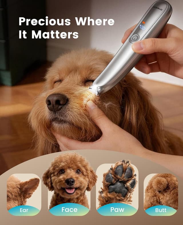 Thumbnail 6 de oneisall Upgraded Dog Paw Trimmer (2-Speed, LED, Low Noise, Curved Blade)