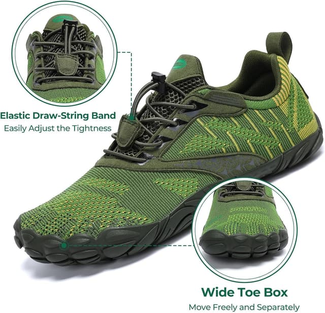 Detalle de SAGUARO Barfußschuhe mit breiter Zehenbox und Zero-Drop Sohle (Gr. 35–48)