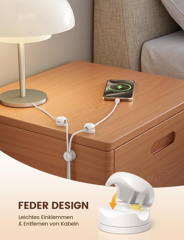 Thumbnail 4 de Lamicall Kabelhalter Selbstklebend 6 Stück 🔌