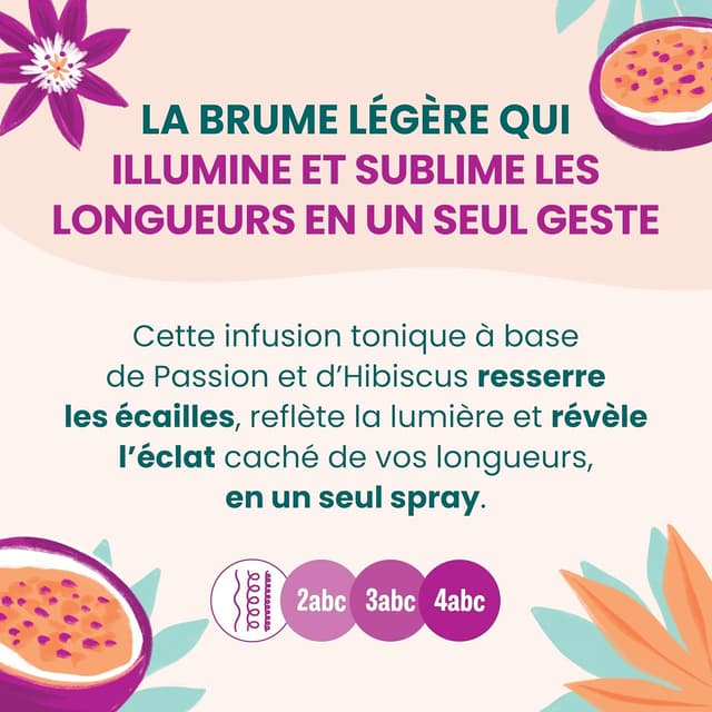 Detalle 2 de Activilong ACTIVILONG Brume Infusion Tendre Passion (250 ml) pour boucles, ondulés et crépus, sans silicone ni alcool ajouté