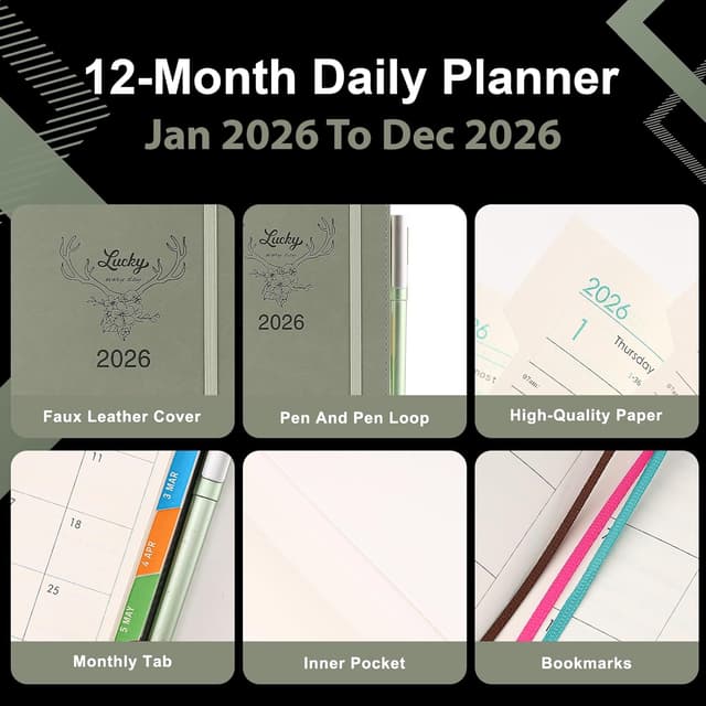 Thumbnail 2 de Donfulfip 2026 Agenda A5 una pagina al giorno