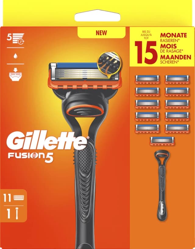 Detalle de Gillette Fusion5 Rasierer + 11 Ersatzklingen (mit Präzisionstrimmer)