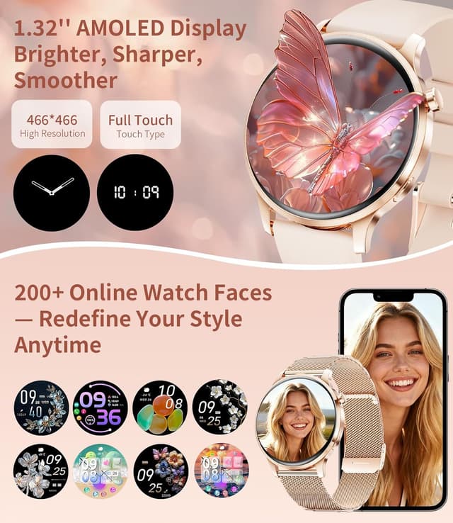 Detalle de SUNKTA Smart Watch 1.32" AMOLED