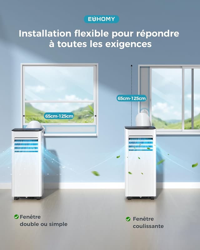 Thumbnail 5 de EUHOMY Climatiseur mobile 7000 BTU