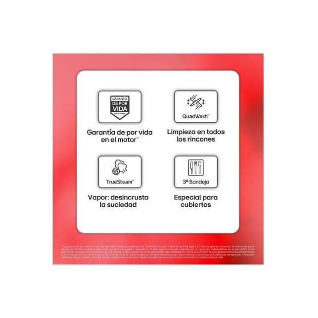 Detalle 2 de LG Quadwash Steam Integrable Lavavajillas