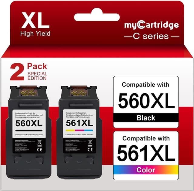 Detalle de MYCARTRIDGE PG-560XL CL-561XL 2‑Pack 🖨