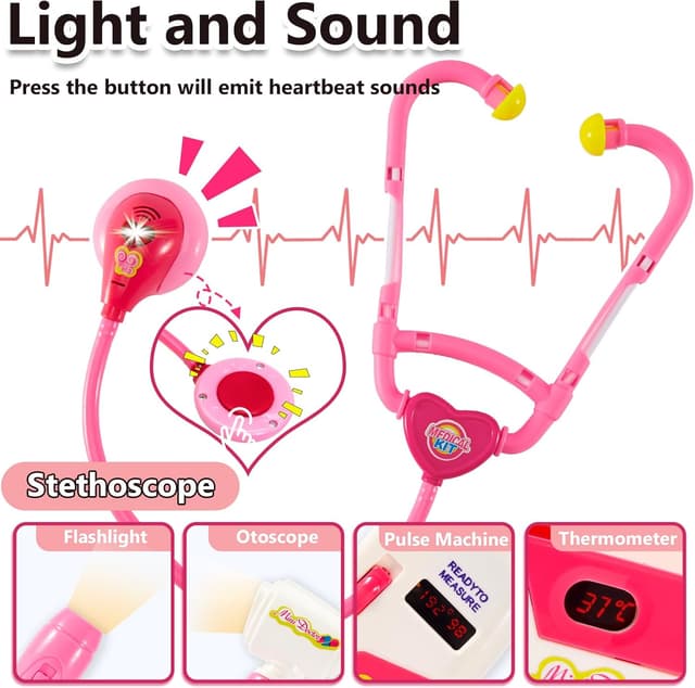 Detalle 2 de BUYGER Doctors Set for Kids 3 Years Old 3-in-1