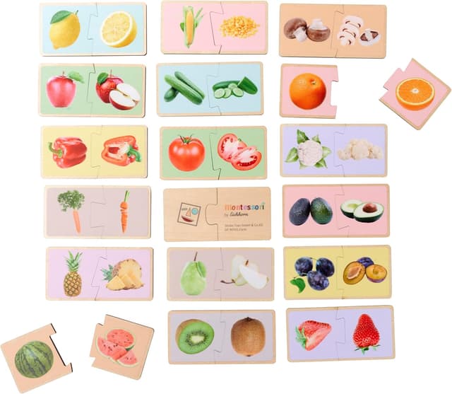 Thumbnail 2 de Eichhorn Puzzle Montessori Frutas y Verduras 34 piezas 🧩