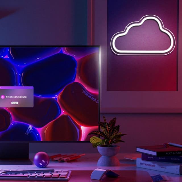 Thumbnail 6 de DWOOKE Wolken-LED-Neonlicht Tafel für Notizen