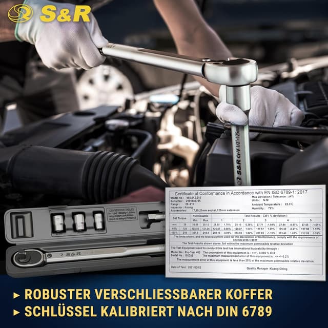 Thumbnail 6 de S&R 1/2 Zoll Drehmomentschlüssel 28–210 Nm