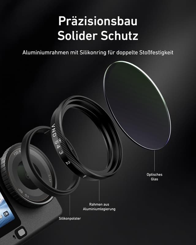 Detalle 2 de TELESIN Filter-Set für Action 6 mit VND 2-32