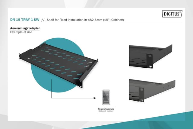 Thumbnail 3 de DIGITUS Estante 19 pulgadas 1U negro