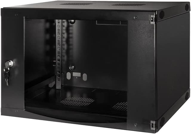 Thumbnail 6 de LogiLink Professional 19-Zoll-Wandgehäuse 9 HE mit Glastür und Zylinderschloss (Flatpack) – grau