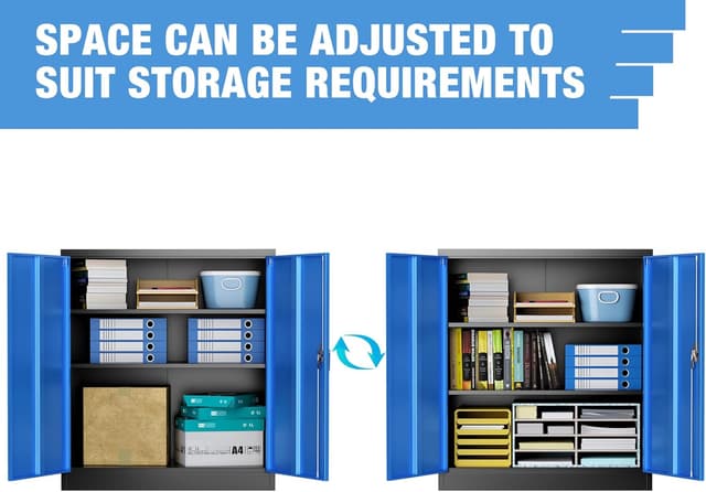 Detalle 2 de SUPEER Metal Storage Cabinet with Locking Doors