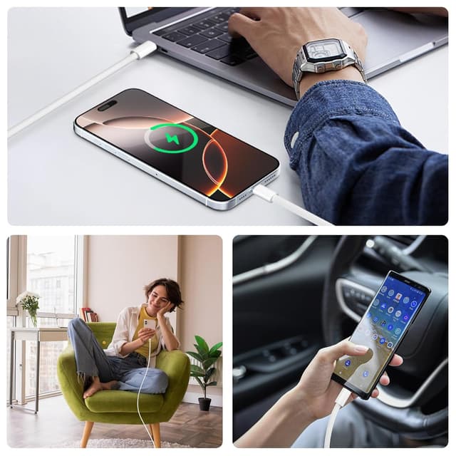 Thumbnail 6 de USB C Charger Cable 60W 6FT 2‑Pack