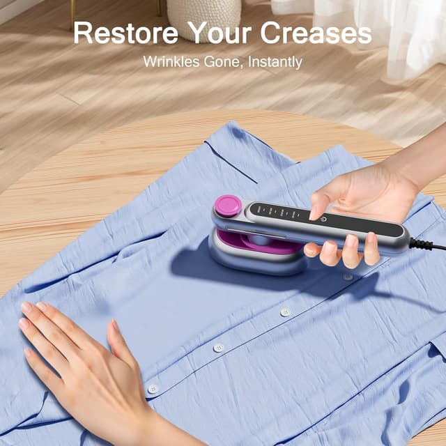 Detalle 2 de 1200W Clothes Steamer handheld garment steamer with 2 steam modes and dry iron function (220–240V)