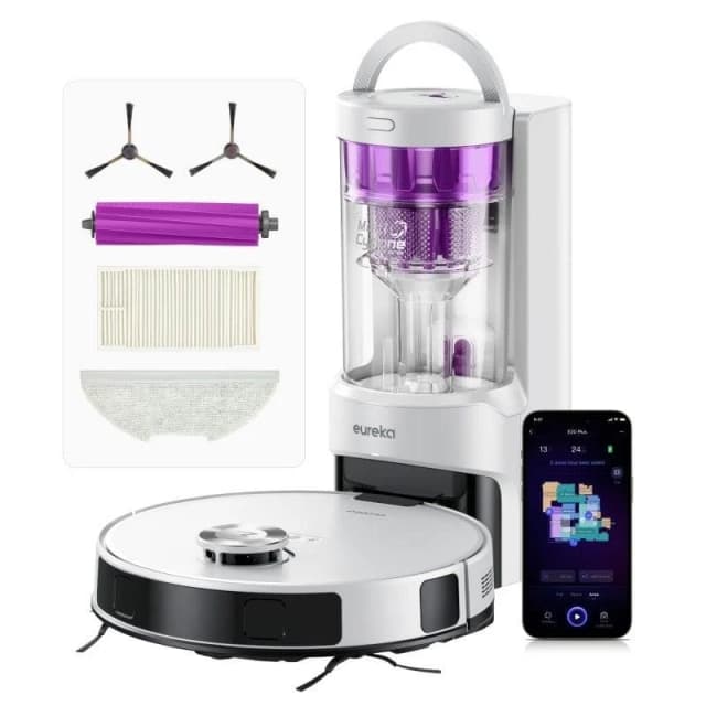 Detalle de Eureka E20 Plus robot aspirador 8.000 Pa, 45 días