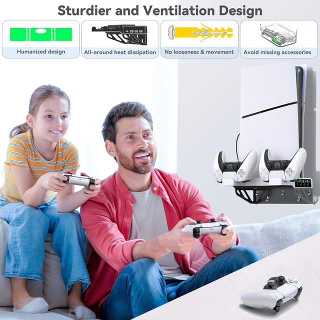 Thumbnail 4 de Tokluck Soporte PS5 pared con ventilación