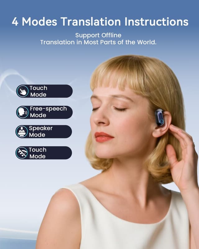 Detalle 2 de ANSTEN AI Cuffie Traduzione Simultanea 134 lingue