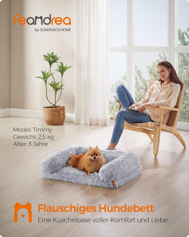 Detalle 2 de Feandrea FluffyHug Hundebett Größe M