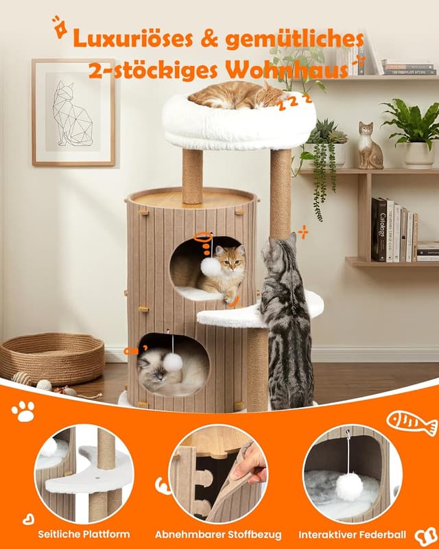 Thumbnail 5 de Luxus Kratzbaum mit 2-stöckiger Kratztonne