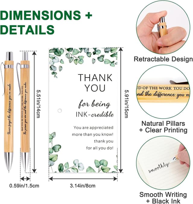 Detalle de GADITIEK thank you pens set of 20