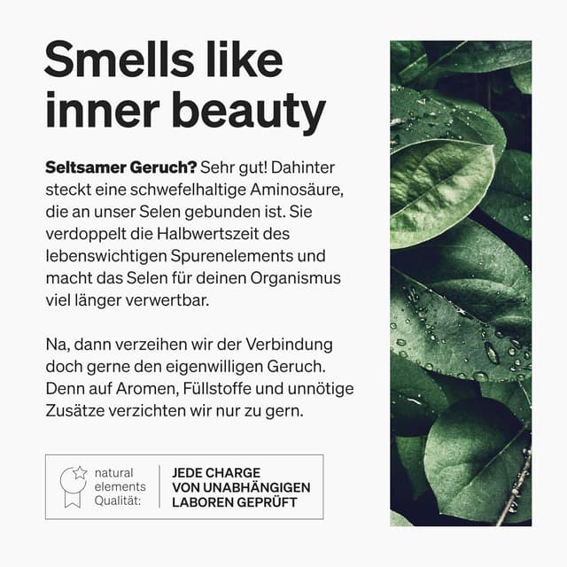 Detalle 2 de natural elements Biotin + Selen + Zink 365 Tabletten 💊