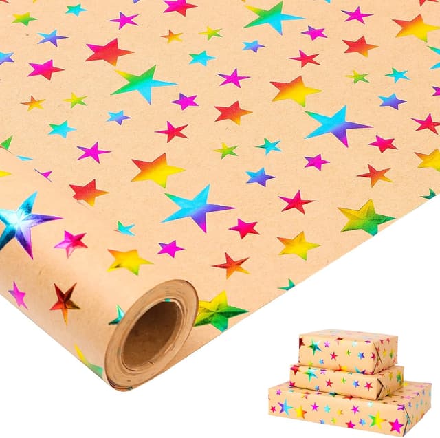 Imagen de HBell Kraft Wrapping Paper Roll 10m en OfertitasTOP