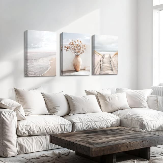 Thumbnail 3 de Pfad zum Meer 3er Leinwandbild Set