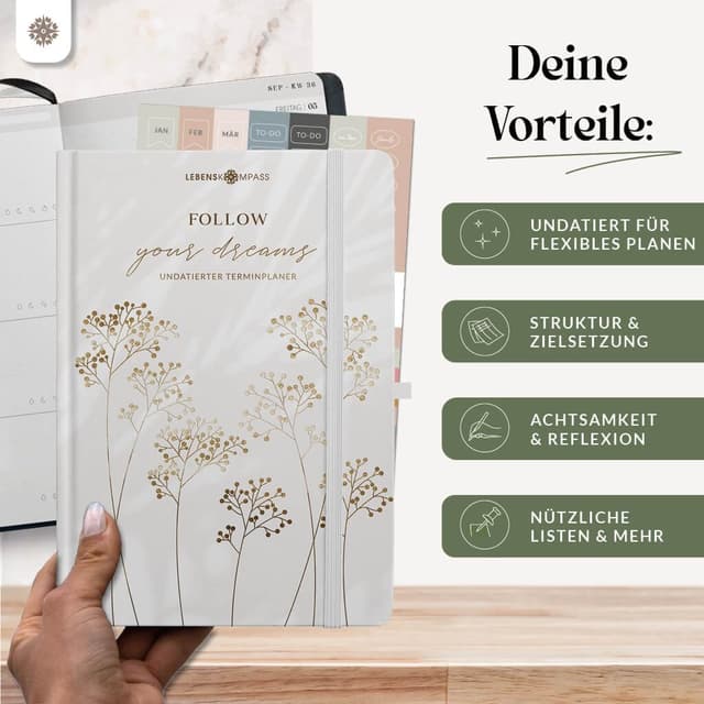 Thumbnail 2 de Lebenskompass Terminplaner A5 BLĂTENGLANZ đ