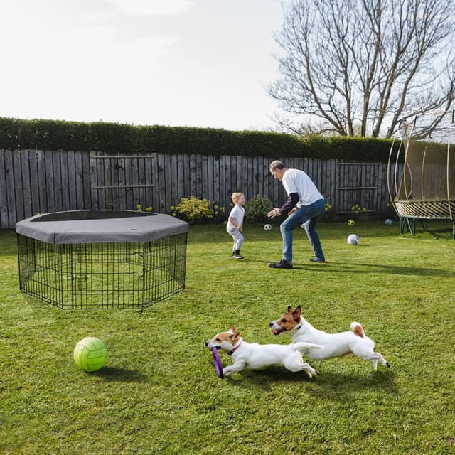 Detalle de PETIME Foldable Dog Exercise Pen 24" H