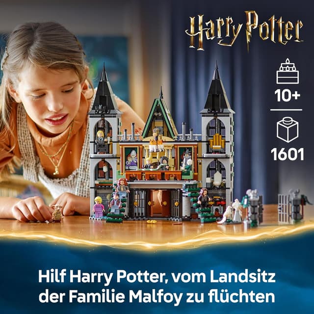 Detalle 2 de LEGO Harry Potter 76453 Landsitz der Familie Malfoy – Sammel- und Fantasy-Bauspielzeug mit 9 Minifiguren
