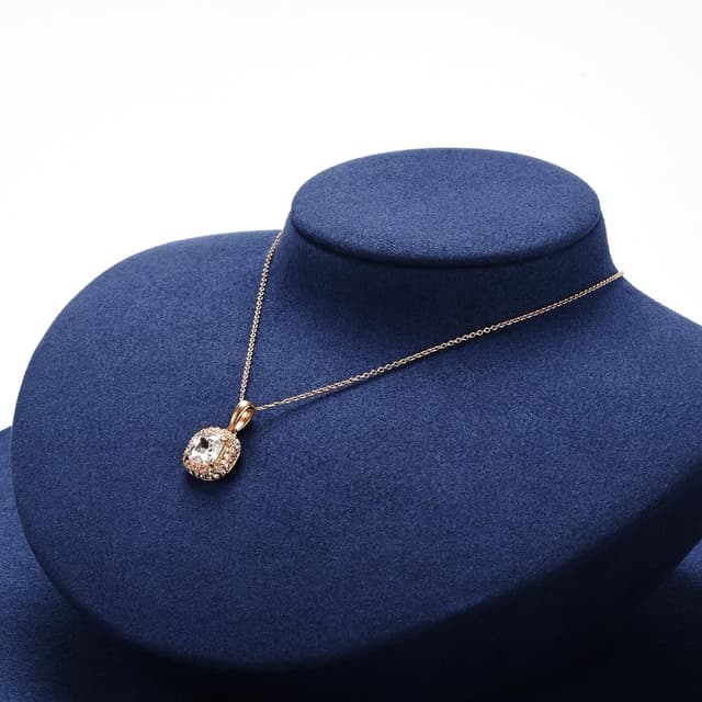 Detalle de Oirlv Bleu support/buste de bijou en microfibre pour collier – TT30706