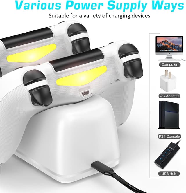 Detalle 1 de PS4 Controller Ladestation 1,8 Stunden von OIVO