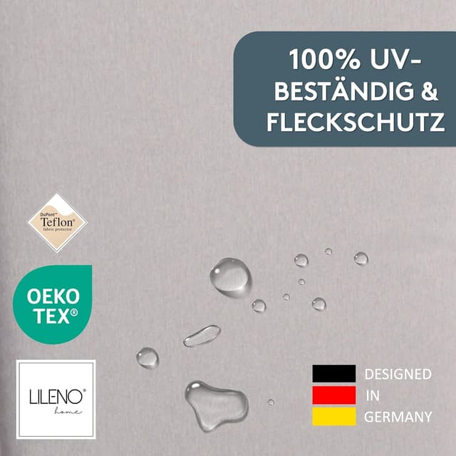 Detalle de LILENO HOME Cojín para silla de jardín 🌸 respaldo bajo, crema