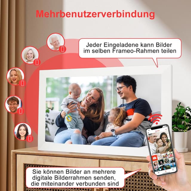 Thumbnail 4 de Frameo 15,6 Zoll Digitaler Bilderrahmen